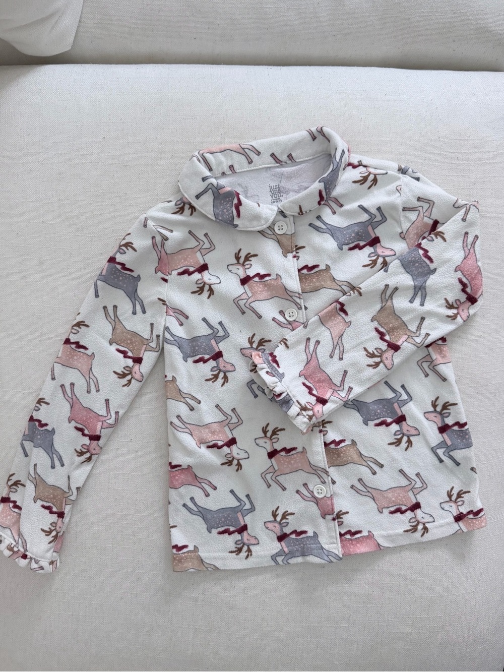 Carter's Pajama Set with Pink, Gray & Cream Reindeer